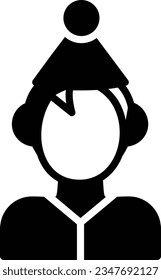 Geburtstag Boy Vector Icon Glypse Stil