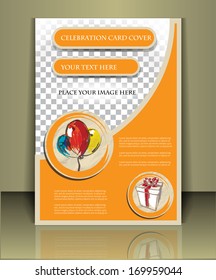 birthday brochure vector cover  template