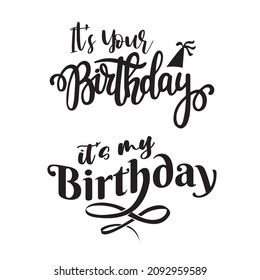 Birthday bundle handwriting vector illustration