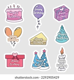 Bundle Vector Art de cumpleaños, perfecto para oficina, empresa, escuela, medios sociales, publicidad, impresión y más