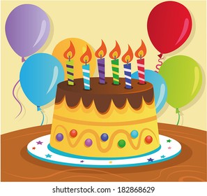 Ilustraciones Imagenes Y Vectores De Stock Sobre Torta Cumple