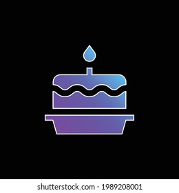 Birthday Cake blue gradient vector icon