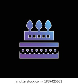 Birthday Cake blue gradient vector icon