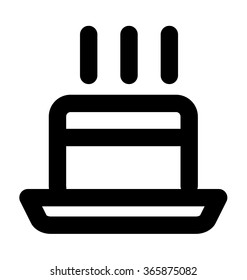 Birthday Cake Bold Line Vector Icon