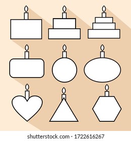 icono de burbuja de torta de cumpleaños, ilustración vectorial