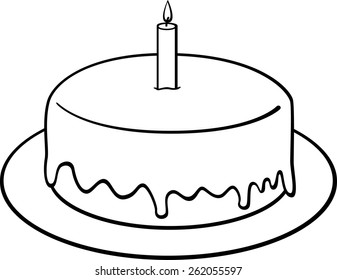 birthday cake with candle