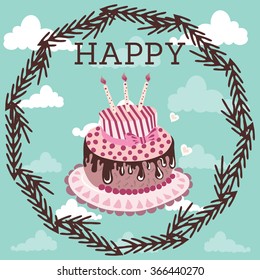 birthday cake with a candle