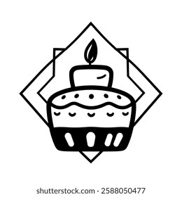 Birthday Cake with Candle: A Delicious Celebration Image