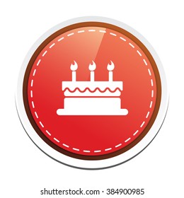 birthday cake with candle icon