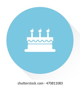 birthday cake with candle icon