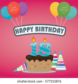 Birthday Cake Candle Number 8 Flat Stock Vector (Royalty Free ...