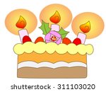 Birthday cake with candles