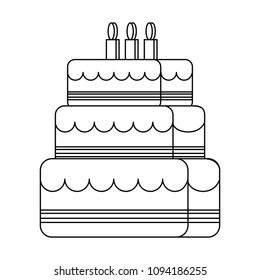 birthday cake with candles