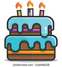 Birthday cake with candles