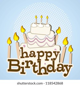 birthday cake with candles