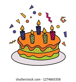 Birthday Cake with Candles