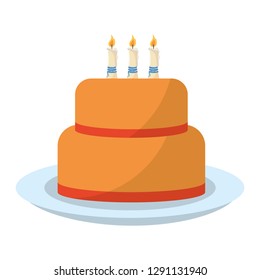 Birthday cake with candles