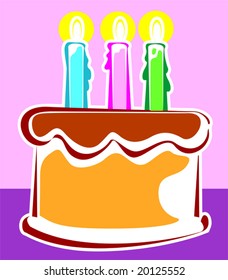 birthday cake with candles	