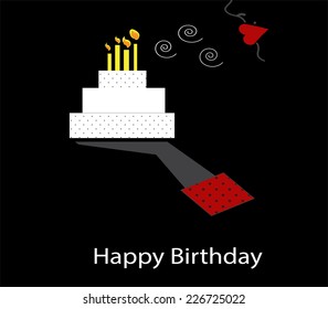Birthday cake with candles