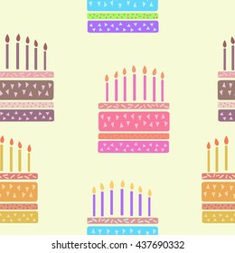 birthday cake with candles