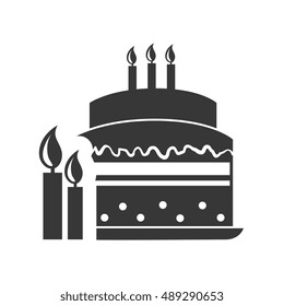 birthday cake with candles