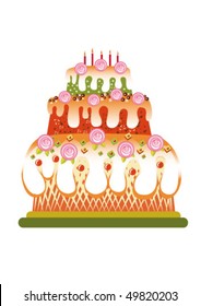Birthday cake with candles