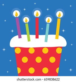 Birthday cake with candles