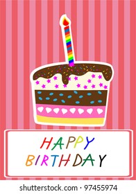 birthday cake with candles
