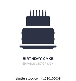birthday cake with candles icon on white background. Simple element illustration from Food concept. birthday cake with candles icon symbol design.