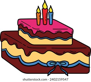Birthday cake with candles Cake icon. Symbol of the holiday, birthday. Festive cake with a candle. Isolated vector illustration.graphic, tasty, collection, icing, realistic, candy, balloon, flat.	
Cat