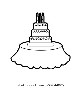 birthday cake candles on the table event service