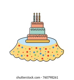 birthday cake candles on the table event service