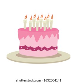 Birthday Cake Stock Vector (Royalty Free) 48240877 | Shutterstock