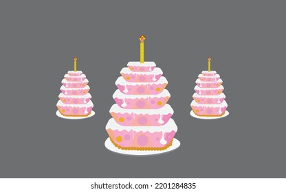 birthday cake with candles, Sweet Cake design