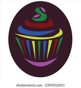 birthday cake with candles vector isolated illustration. birthday cake collection with colorful and yummy flavor. sweet icing delicious treat festive holiday gift congrats. birthday cake image icon gr