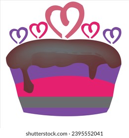 pastel de cumpleaños con velas vectorial ilustración aislada. colección de tartas de cumpleaños con un colorido y delicioso sabor. delicioso dulce y delicioso regalo festivo. icono de imagen de pastel de cumpleaños
