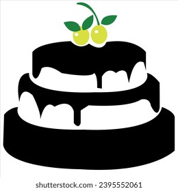 birthday cake with candles vector isolated illustration. birthday cake collection with colorful and yummy flavor. sweet icing delicious treat festive holiday gift congrats. birthday cake image icon gr