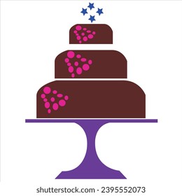 birthday cake with candles vector isolated illustration. birthday cake collection with colorful and yummy flavor. sweet icing delicious treat festive holiday gift congrats. birthday cake image icon gr