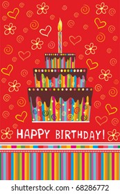 birthday cake card