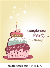 birthday cake card