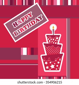 Birthday Cake Card Template