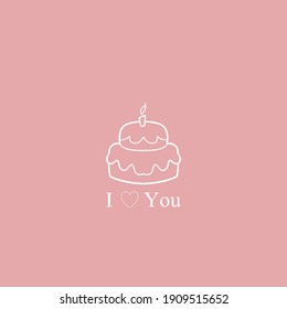 	
birthday cake card. Valentines Day