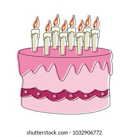 Birthday cake cartoon
