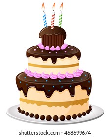 Birthday cake cartoon