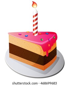 Birthday cake cartoon
