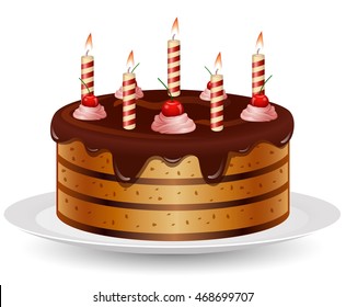 Birthday cake cartoon