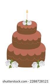 Geburtstagskortographie-Illustration. Doodle-Kuchen, Cupcakes für eine fröhliche Geburtstagsfeier