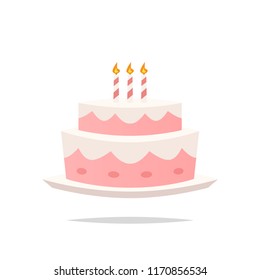 Birthday cake cartoon vector