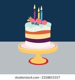 Birthday cake celebrate with your friends 