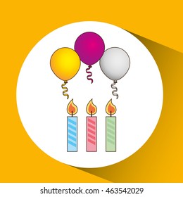 birthday cake, celebration party icon, vector illustration